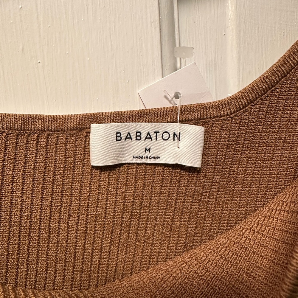 Babaton Aritzia Sculpt Knit One-Shoulder Dress NWT Size Medium - Picture 4 of 6